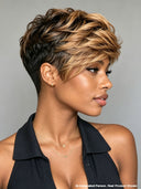 Lace front 13x6 Pixie cut wig quick weave 