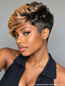 Lace front 13x6 Pixie cut wig quick weave 