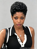Lace front 13x4 pixie wig Black curly 