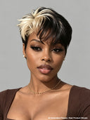 13x4 lace front Wig blonde highlight pixie cut wig