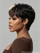 13x4 lace front Wig blonde highlight pixie cut wig
