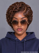 Lace front 13x4 pixie wig finger wave 4 Colors for black women