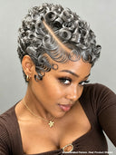 Lace front pixie wig curly 2 color for black women