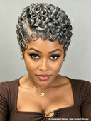 Lace front pixie wig curly 2 color for black women