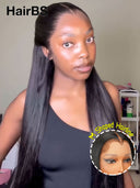 13x4 Lace Front Wig M-lagos hairline style straight black 100% Human Hair