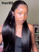 13x4 Lace Front Wig M-lagos hairline style straight black 100% Human Hair