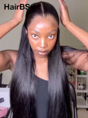 13x4 Lace Front Wig M-lagos hairline style straight black 100% Human Hair