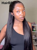 13x4 Lace Front Wig M-lagos hairline style straight black 100% Human Hair