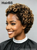 Gluelesse wig machine made Pixie cut wig