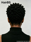 Gluelesse wig Pixie black machine made 