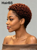 Gluelesse wig Pixie cut brown curly wave
