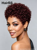 Wear & go machine made burgundy 99J# curly wave 