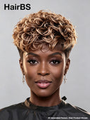 Ready to go Gluelesse wig curly wave honey highlight