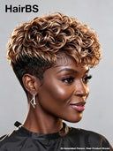 Ready to go Gluelesse wig curly wave honey highlight