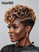 Ready to go Gluelesse wig curly wave honey highlight