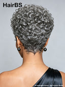 Ready to go machine made gray curly wave