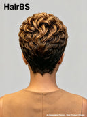 Gluelesse wig Pixie machine made honey highlight 