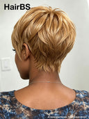 Ready to go honey pixie cut wig 100% Human Hair