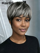 Wear to Go Salt and Pepper Pixie wig machine made