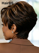 Wear to Go quick weave Pixie wig machine made  