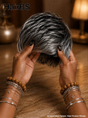 Wear to go pixie cut wig straight Salt And Pepper 