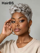 Wear to Go machine made Pixie wig quick weave silver
