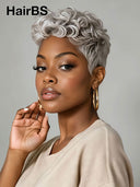 Wear to Go machine made Pixie wig quick weave silver