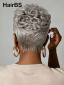 Wear to Go machine made Pixie wig quick weave silver