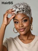 Wear to Go machine made Pixie wig quick weave silver