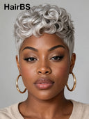 Wear to Go machine made Pixie wig quick weave silver