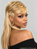 Mullet wig blonde straight machine made