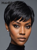 Ready to go pixie wig straight for black woman 100% Human Hair