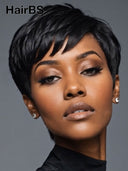 Ready to go pixie wig straight for black woman 100% Human Hair