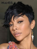 Ready to Go machine made pixie cut wig100% Human Hair