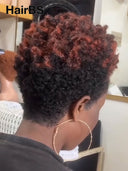 Pixie wig lace front highlight afro curly 100% Human Hair