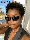 Full lace or machine made pixie wig curly wave
