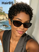 Full lace or machine made pixie wig curly wave