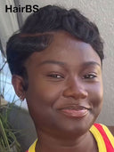 Pixie 13x4 lace front Wig chioma finger wave for black woman 100% Human Hair