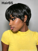 Pixie wig straight Glueless Drawstring Wig 100% Human Hair