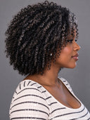 salt and pepper 13x4 lace front bob curly wig