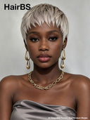 Lace front 13x4 Pixie wig silver