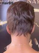 Buy 1 Get 1 Free  pixie wig machine made  2 color 100% Human Hair