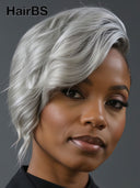 Topper Unit quick weave gray salt and pepper 100% Human Hair ( NOT A WIG)
