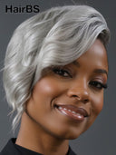 Topper Unit quick weave gray salt and pepper 100% Human Hair ( NOT A WIG)