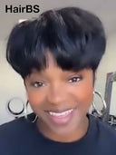 Glueless wig Machine made black Topper Unit( NOT A WIG)