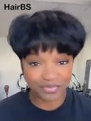 Glueless wig Machine made black Topper Unit( NOT A WIG)