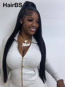 13x4 Lace Front Wig Pre-styled Updo style straight black 100% Human Hair