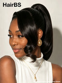 Pre-styled Lace front 13x4 wig Updo ponytail body wave 100% Human Hair