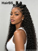 Pre-styled Lace front 13x4 wig Updo curly wave 24 inch 100% Human Hair 