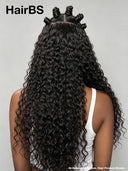 Pre-styled Lace front 13x4 wig Updo curly wave 24 inch 100% Human Hair 